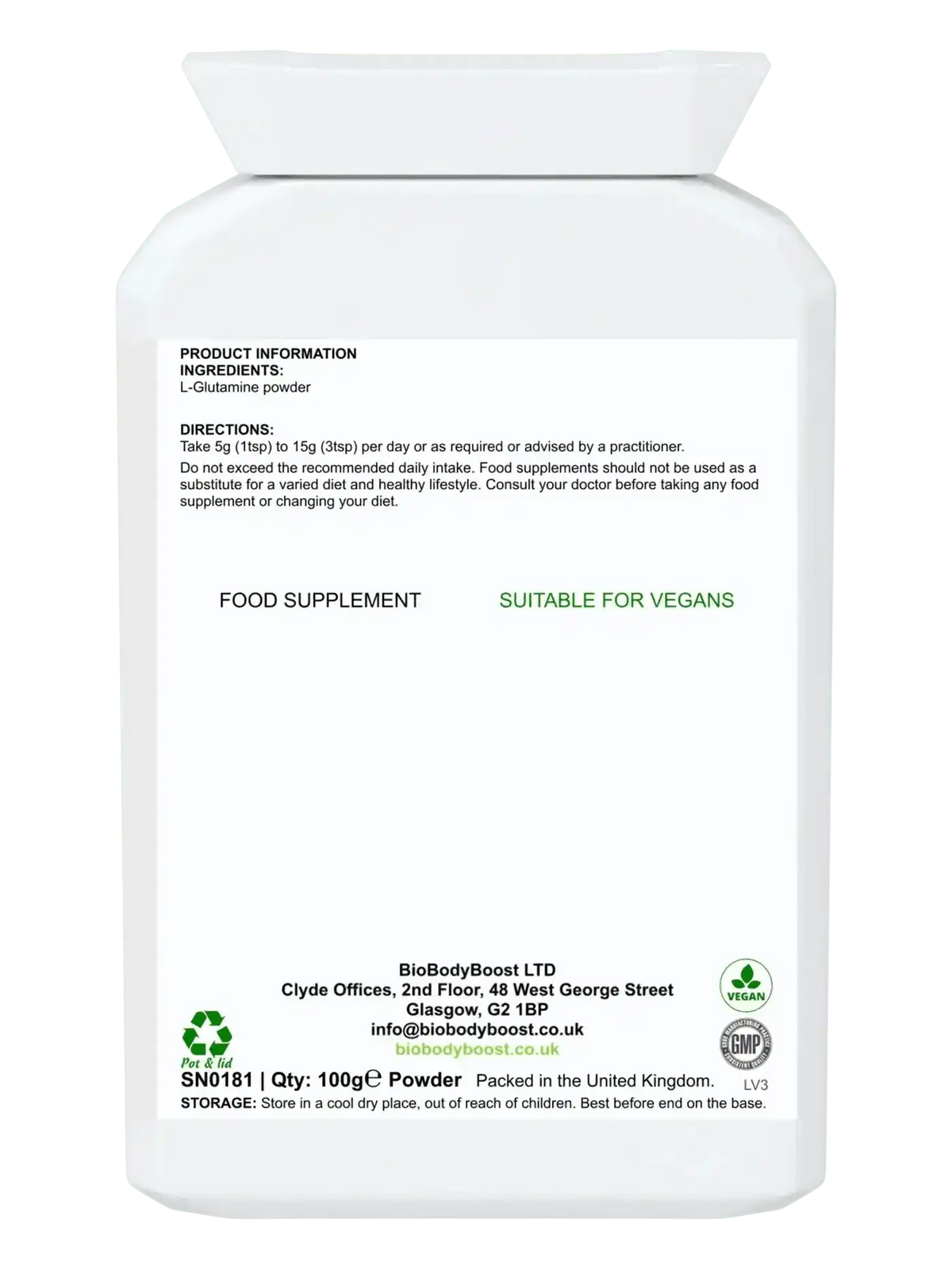L-Glutamine Boost - Amino Acid Powder