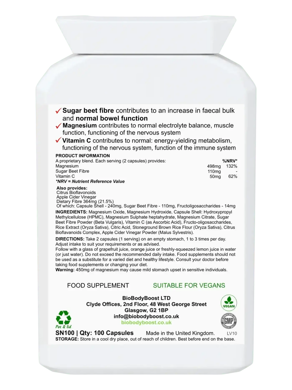 MagneBowel - Magnesium Cleanse & Detox Formula