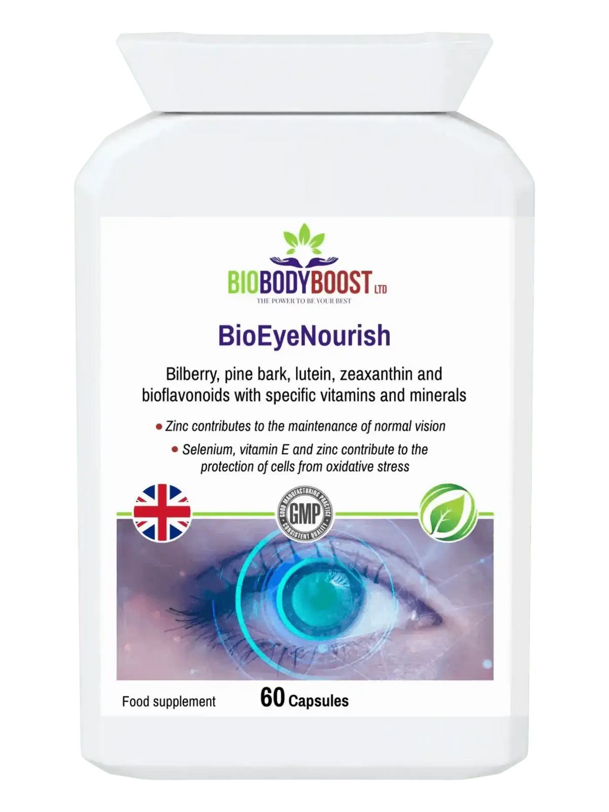 BioEyeNourish - Natural Vision Support Supplement with Bilberry & Lutein