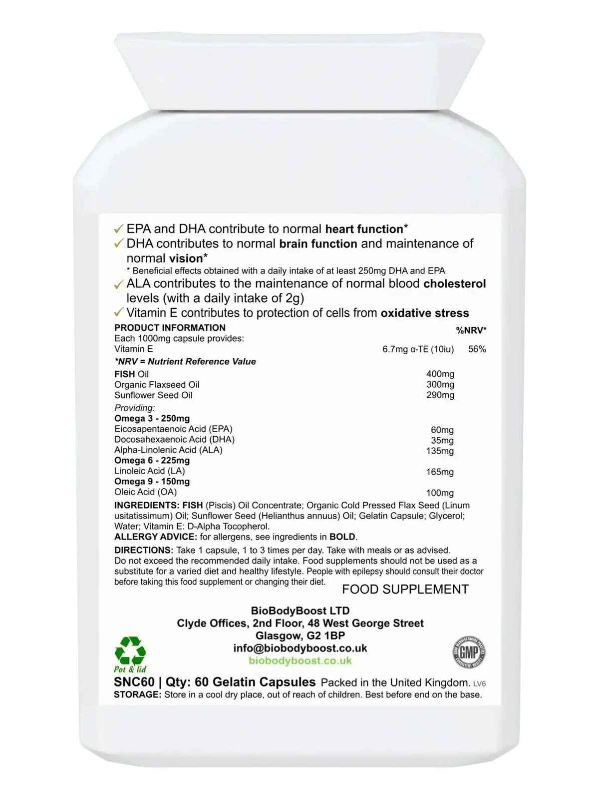OmegaBalance - Omega 3, 6, 9 Oils Blend