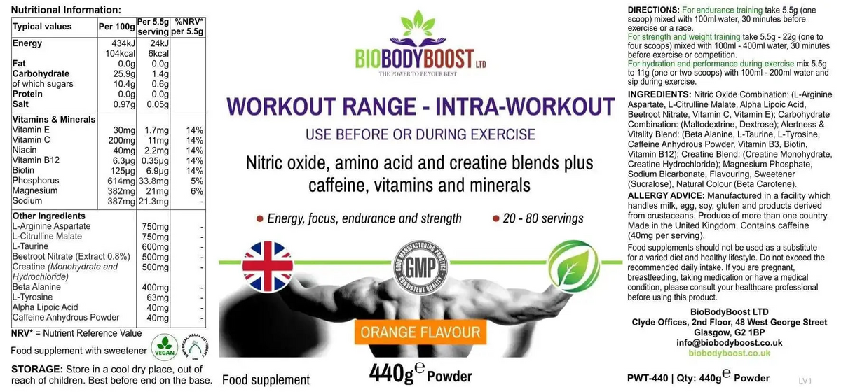 Workout Range - Intra-Workout Amino Acids and Creatine Blend