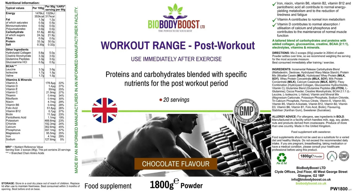 Workout Range - Post-Workout Drink Mix Chocolate