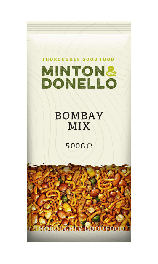 Minton & Donello Bombay Mix – 6 x 500g Großpackung | Authentischer indischer Snack