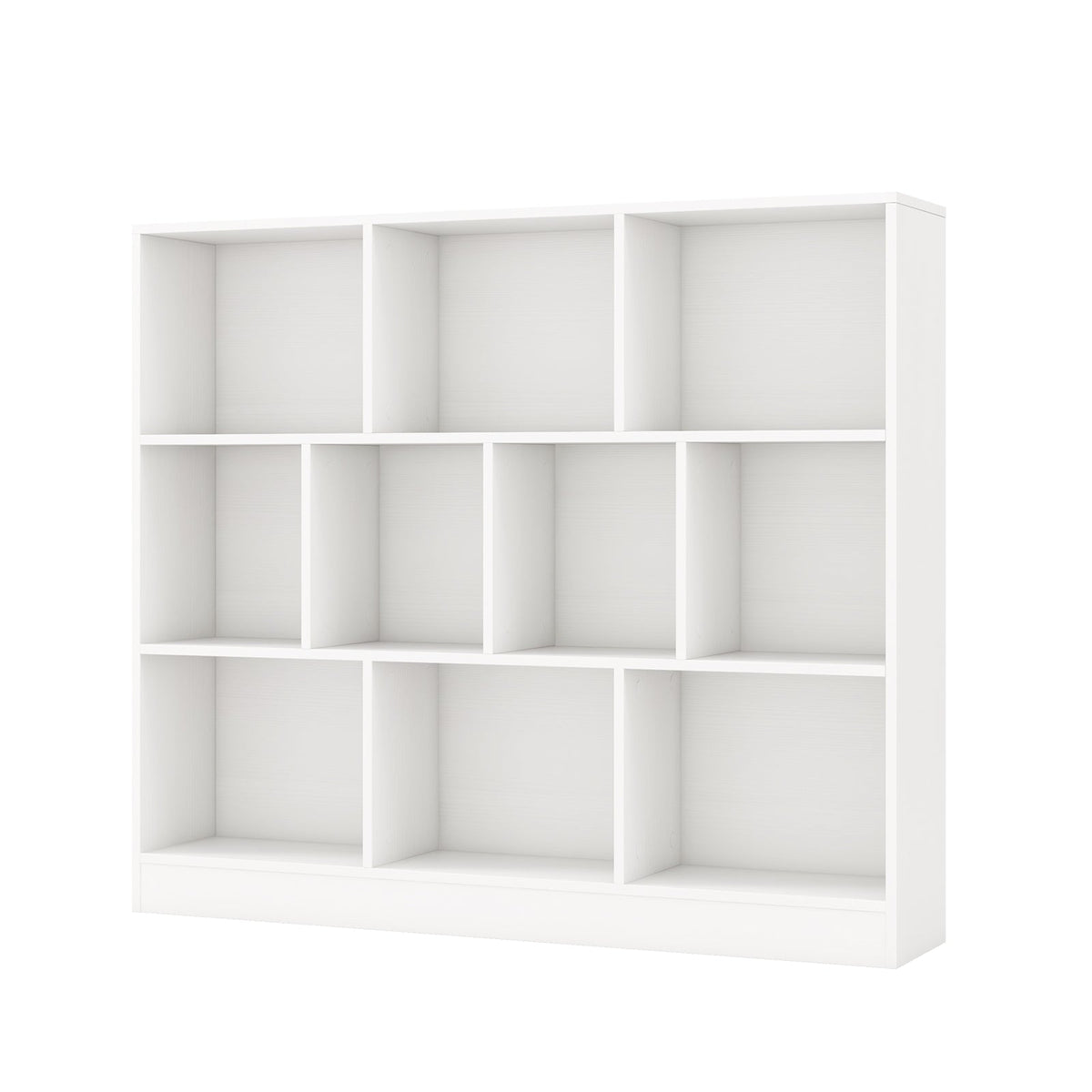 10-Cube Bookshelf Freestanding Storage Organizer with 2 Anti-Tipping Kits-Black