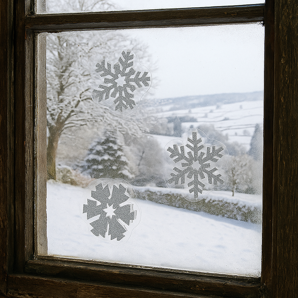3D Snowflakes Stickers (set of 13)