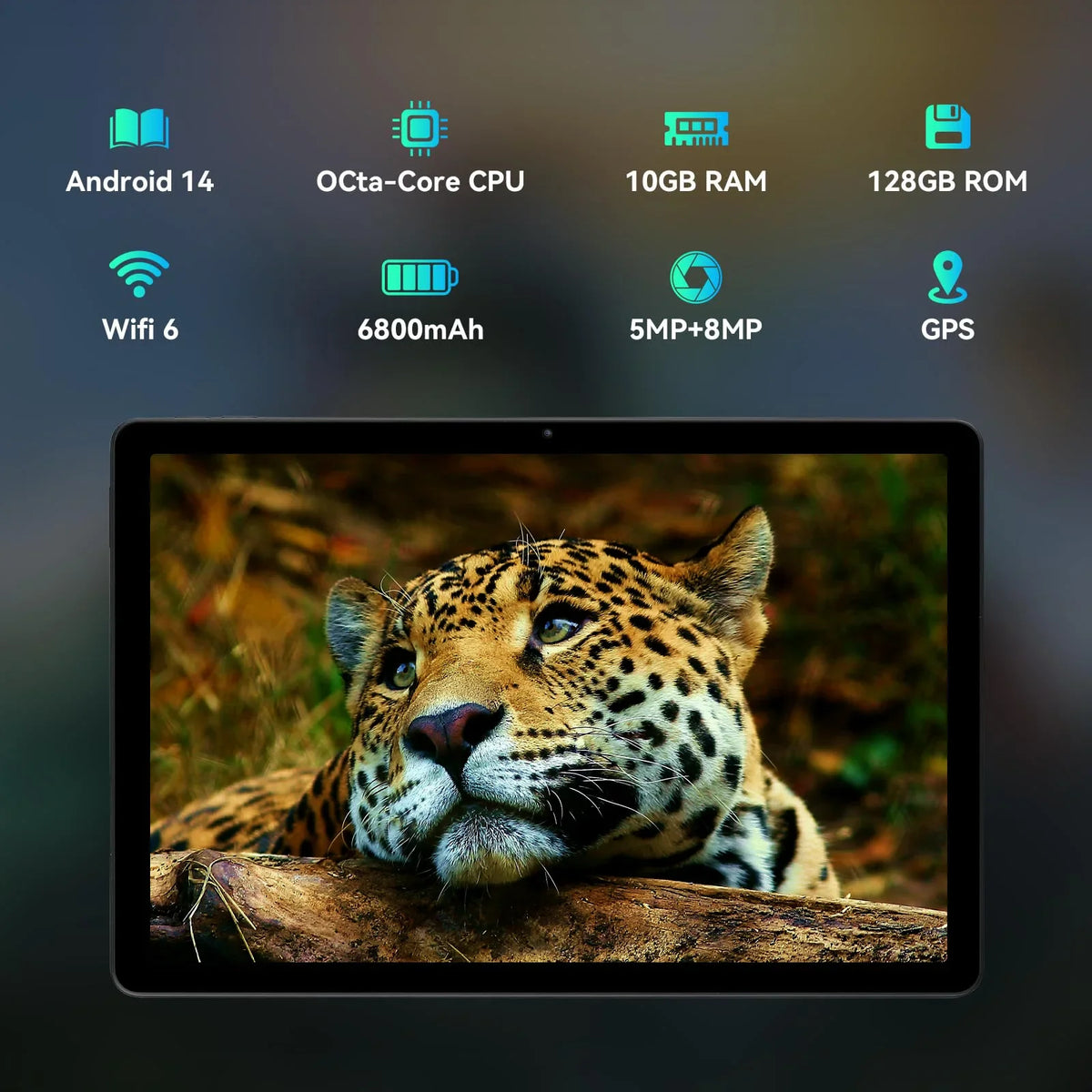 11 Inch Tablet Android 14 HD IPS Display Computer, 10GB RAM, 64GB Storage WiFi