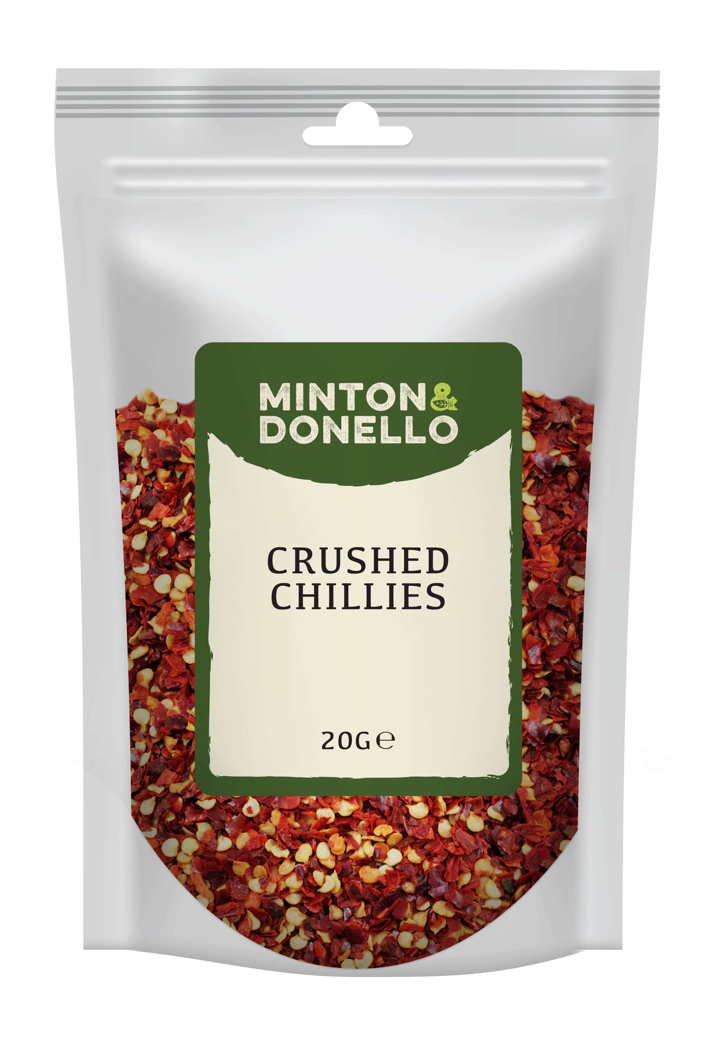 Minton & Donello Crushed Chillies - 10 Pack (20g Each)