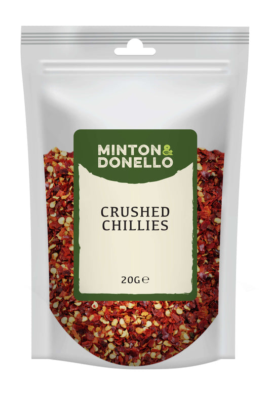 Minton & Donello Zerstoßene Chilischoten – 10er-Packung (je 20 g)
