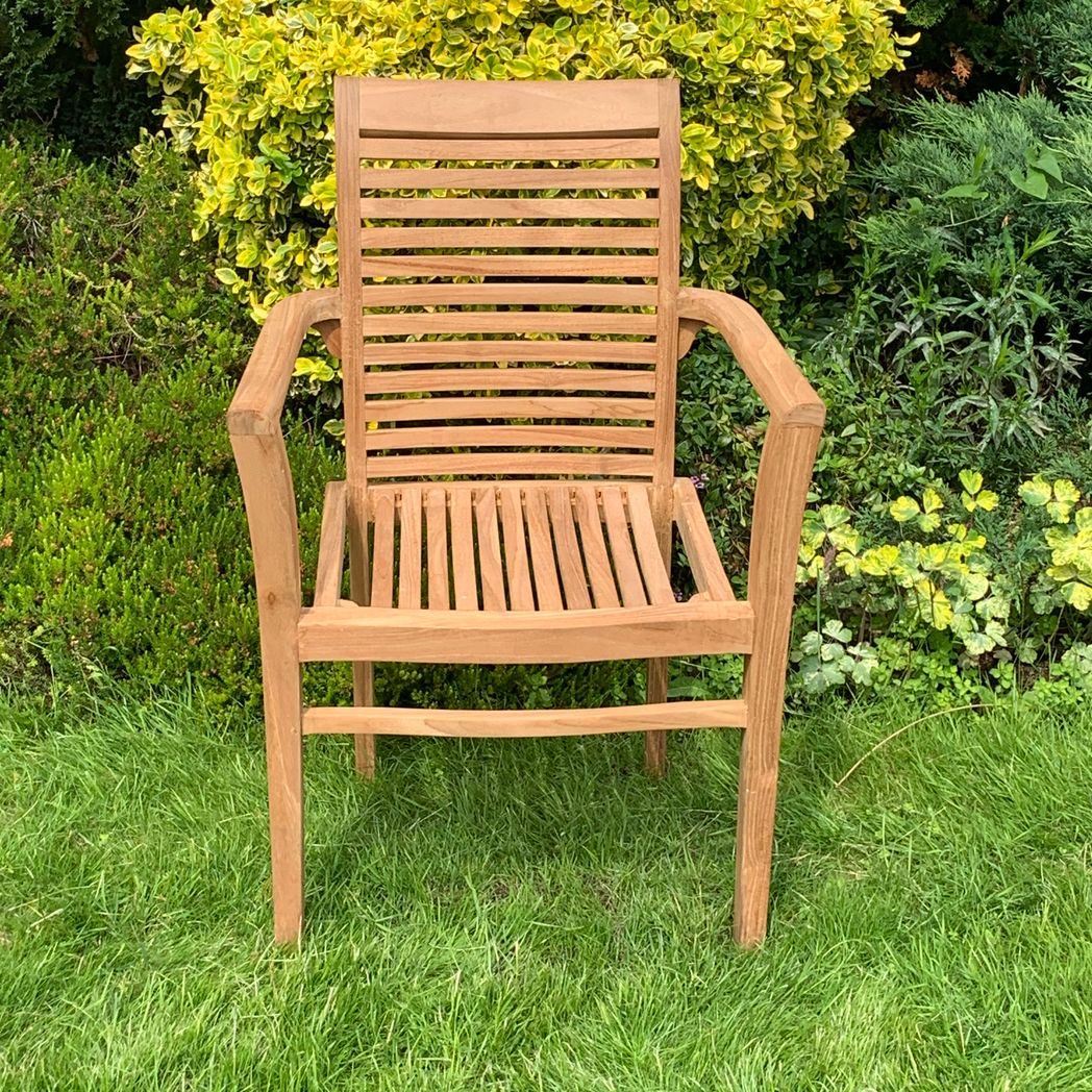 96CM STACKING SCROLL BACK CHAIR
