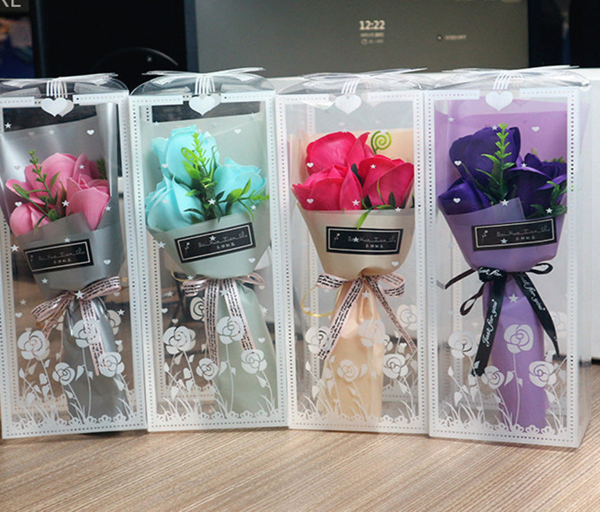 Valentine's Day Soap Rose Bouquet Gift Box