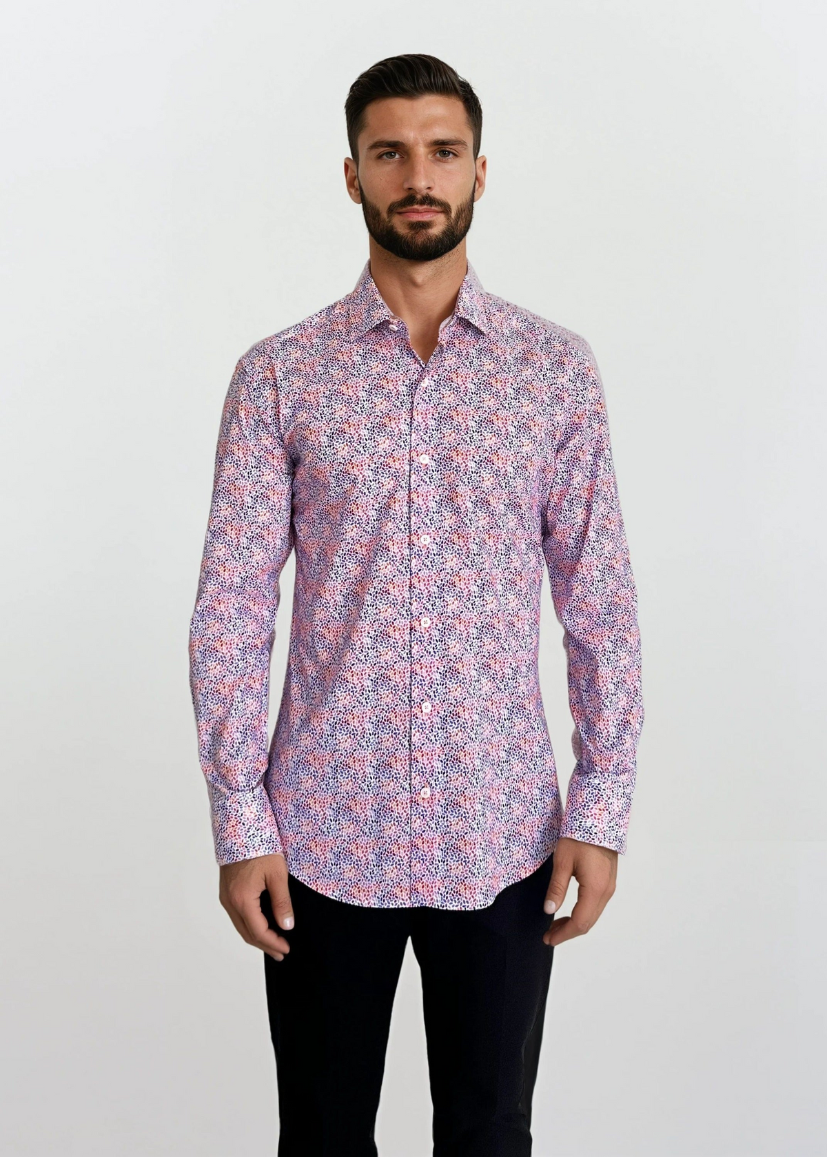 MASUTTO BITTO/05 LONG SLEEVE BUTTON DOWN SHIRT