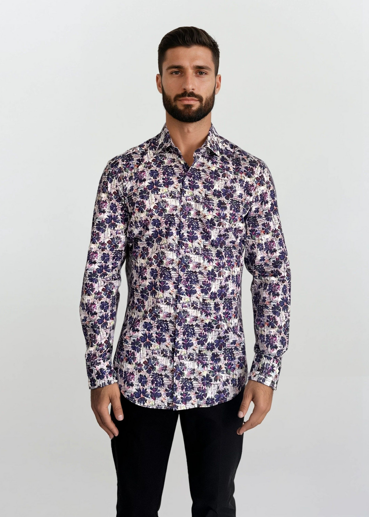 MASUTTO ARMANDO/06 LONG SLEEVE BUTTON DOWN SHIRT