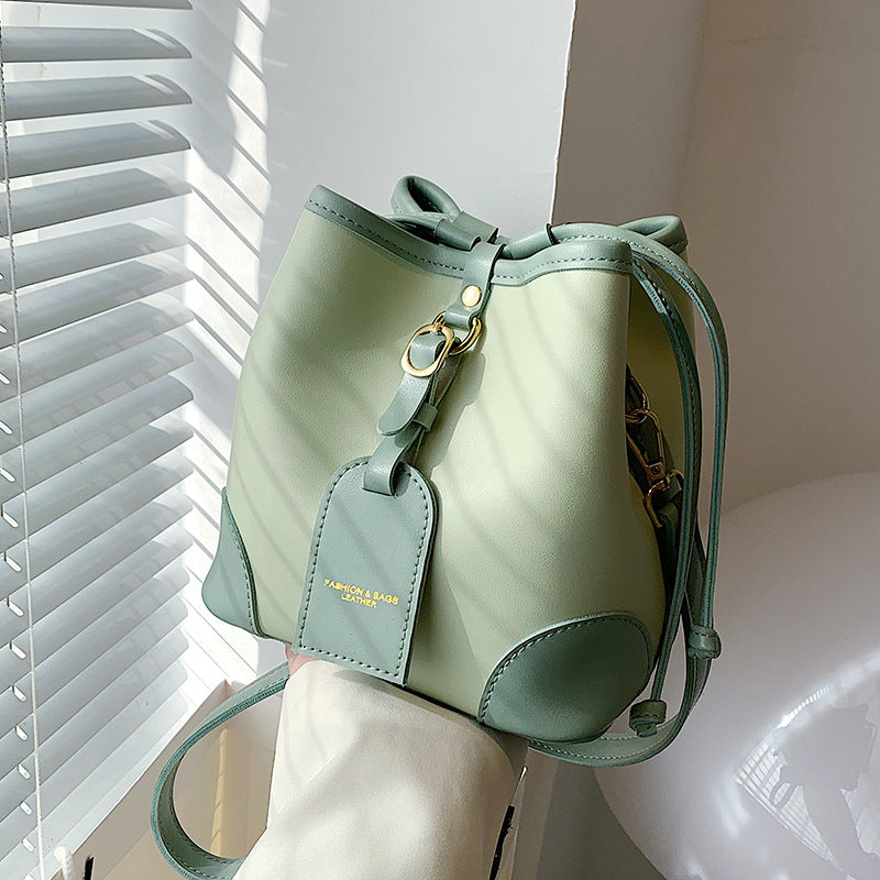 New Fashionable All-matching Simple Crossbody Fashionable One-shoulder Bucket Bag
