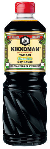 Salsa de Soja Tamari Kikkoman Fermentada Naturalmente Sin Gluten 1L