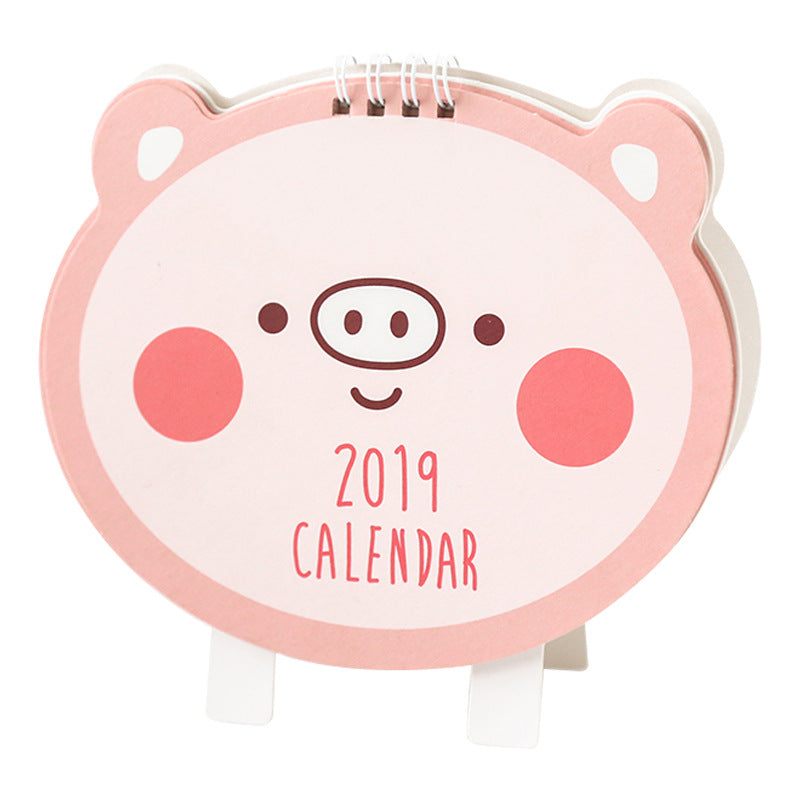 Lovely Happy Pig Desktop Calendar DIY Table Calendars Daily Schedule Planner