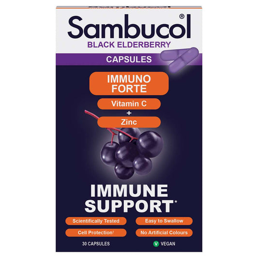 Sambucol Immuno Forte Black Elderberry Capsules | 30 Capsules