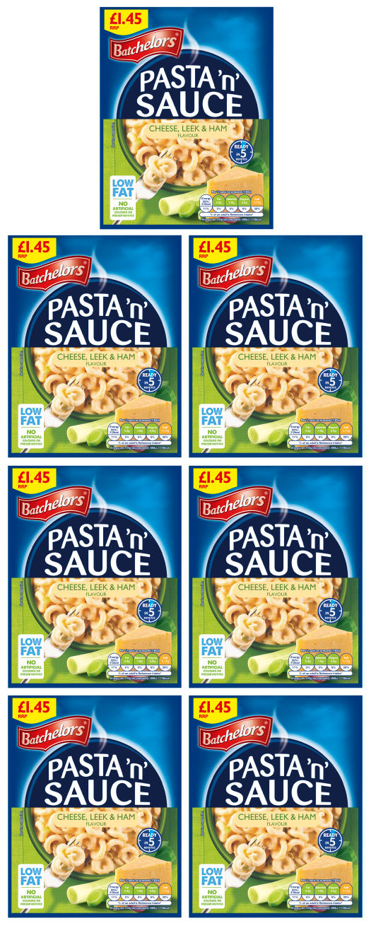 7 x Nudeln & Sauce Käse Lauch & Schinken - 99g