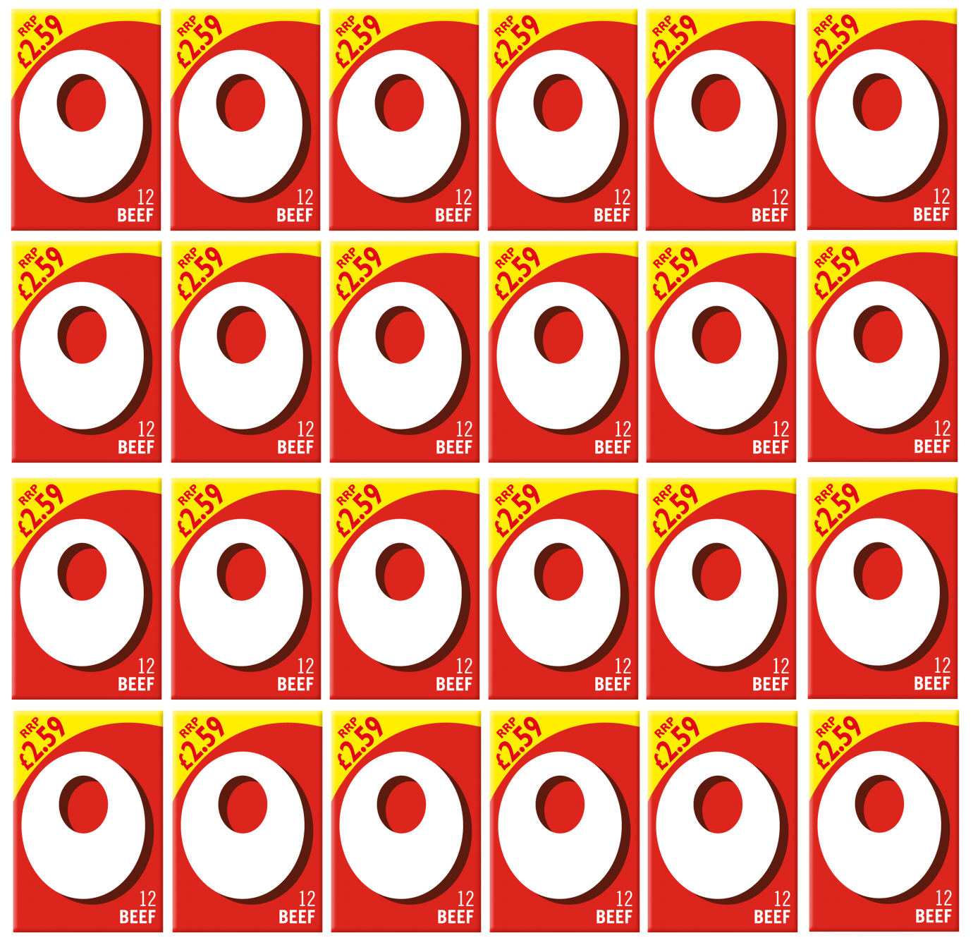 OXO Beef Stock Cubes – Case of 24 Packs (12 Cubes per Pack, 71g)