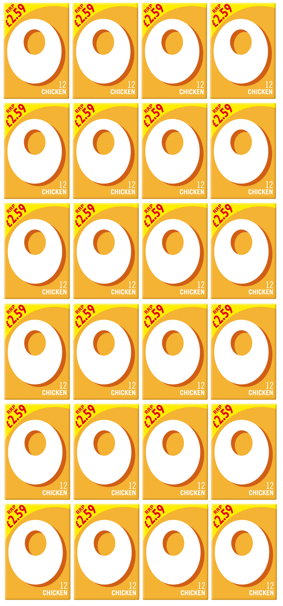 24 X Oxo Würfel Hähnchen 12er-Pack 71g
