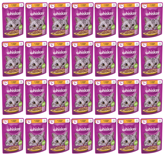 Whiskas Cat 1+ Chicken in Jelly Pouches, 28 x 85 g
