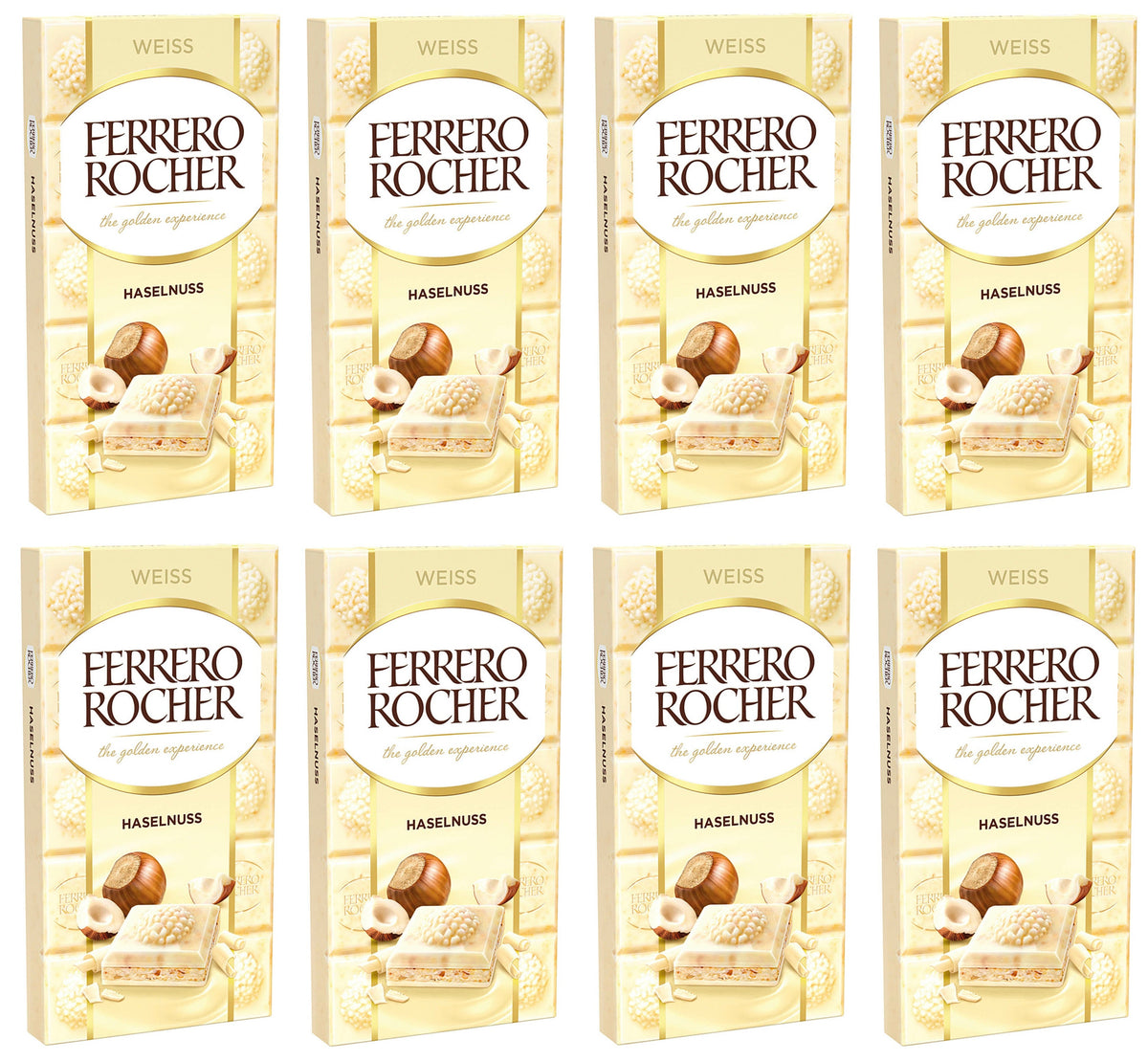 8 x Ferrero Rocher Weiße Großtafel - 90g