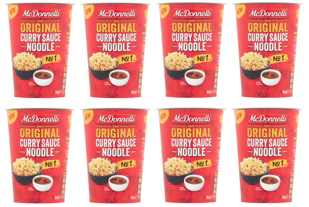 8 x Mcdonnells Original Curry Topf-Nudeln 85g