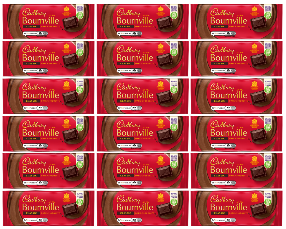 18 x Cadbury Bournville - 100 GRS.