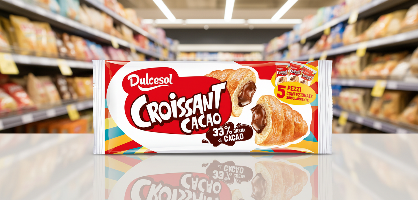 9 x Dulcesol Croissants Rellenos de Chocolate Pack de 5 - 225g