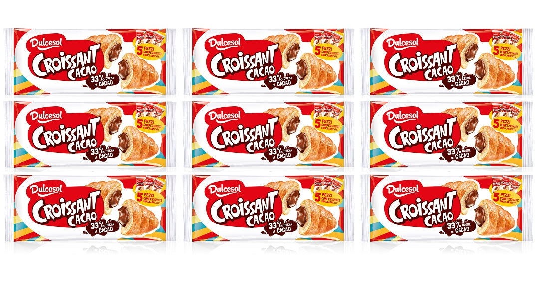 9 x Dulcesol Croissants Rellenos de Chocolate Pack de 5 - 225g