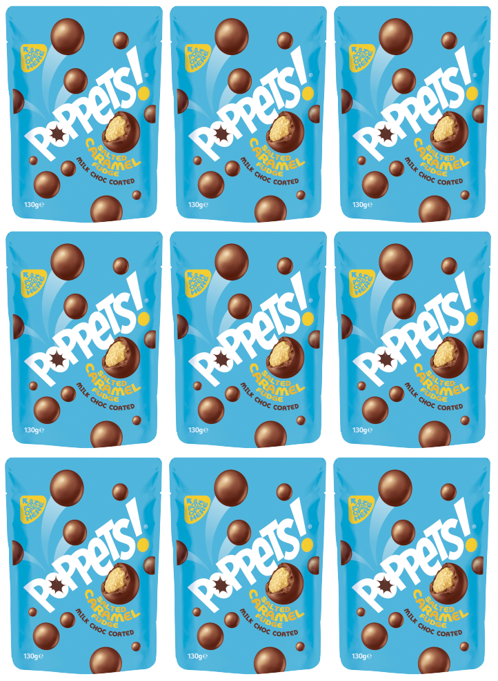 9 X Poppets Salted Caramel Beutel 130g
