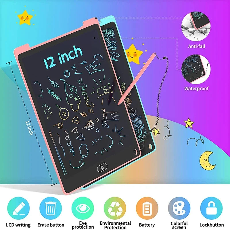 12 Inch LCD Writing Tablet - Portable Digital Drawing & Handwriting Pad