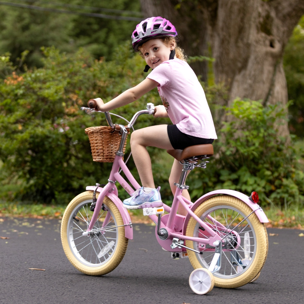 Glerc Little Molly 16 Inch Kids Bike – Ages 4–8 | Stabilisers, Basket & Bell Included