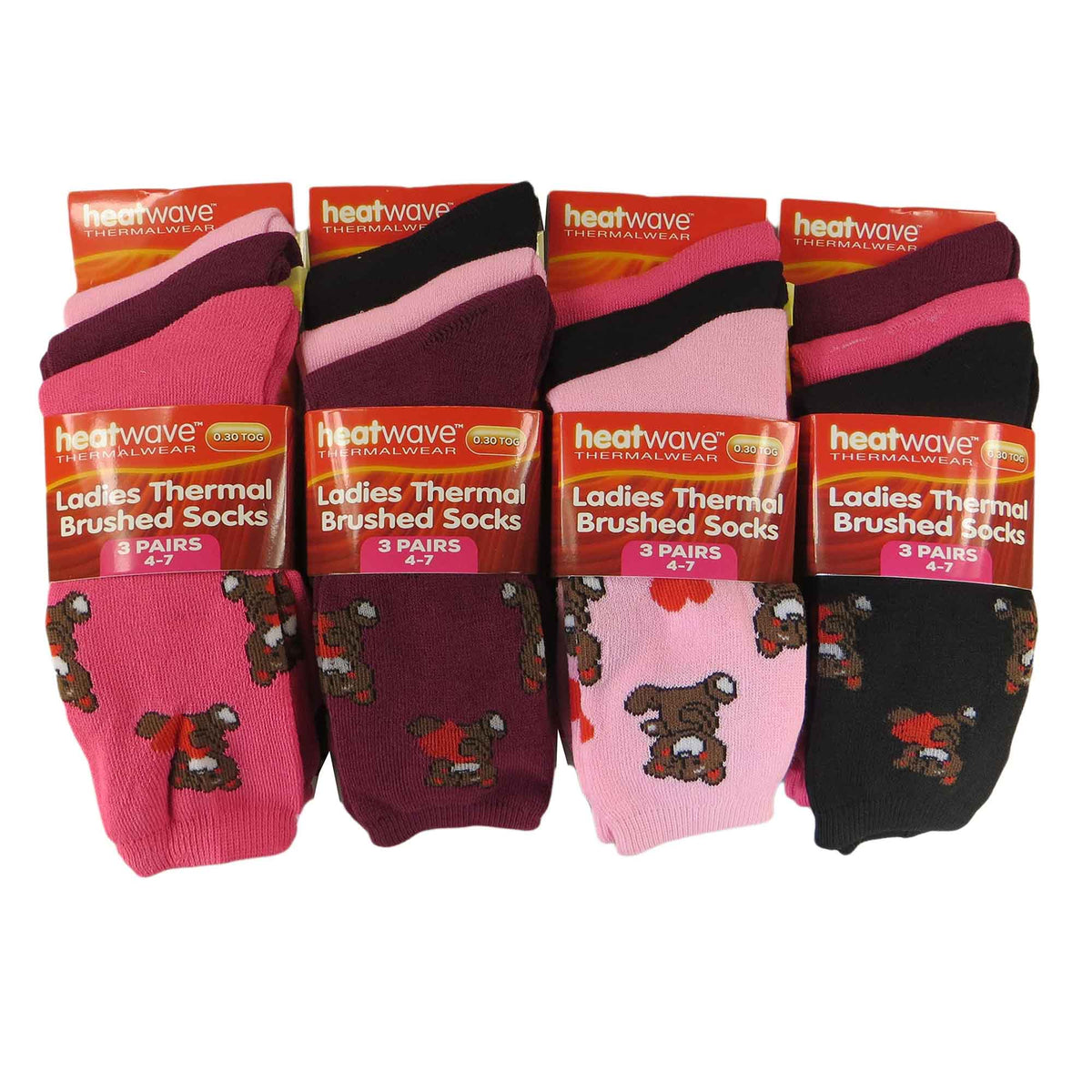 Heatwave Thermalwear Womens Thermal Socks 12 Pack 2.3 Tog Extra Warm Work Boots Outdoor