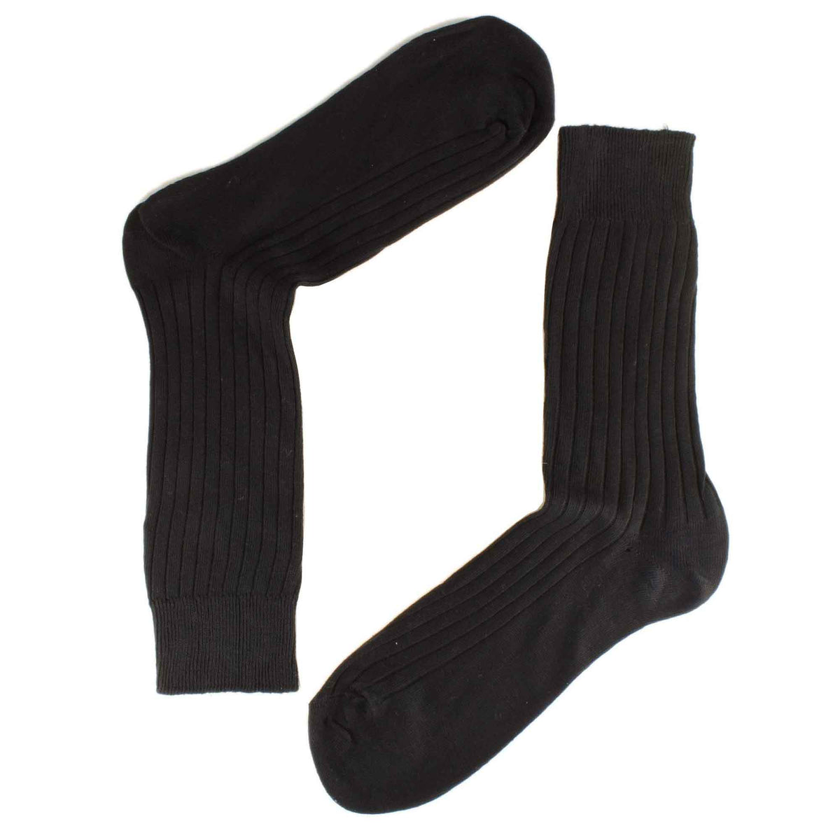 Sock Stack Men's 12 Pairs Seamless Toe Dress Socks 100% Cotton Ribbed Moisture-Wicking