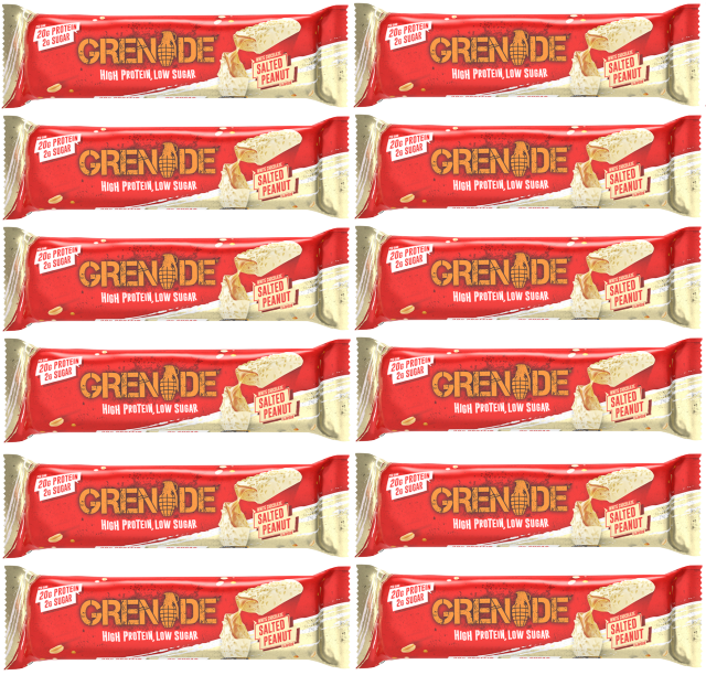 12 X Grenade Carb Killa Riegel Weiße Schokolade Gesalzene Erdnuss 60G