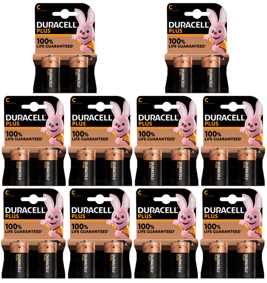 Pilas Duracell Plus C (Paquete de 2) - Pilas alcalinas