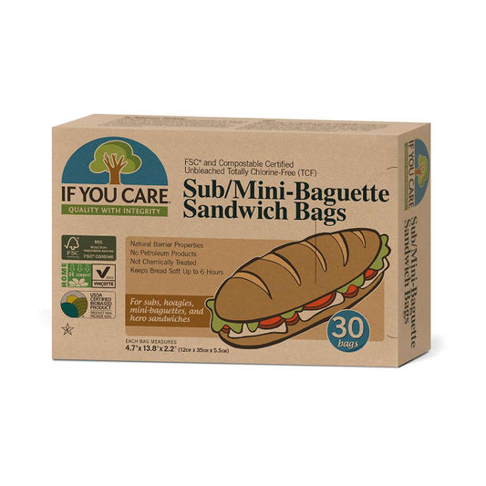 If You Care FSC Certified Unbleached Sub Sandwich Bags - 30 Bags