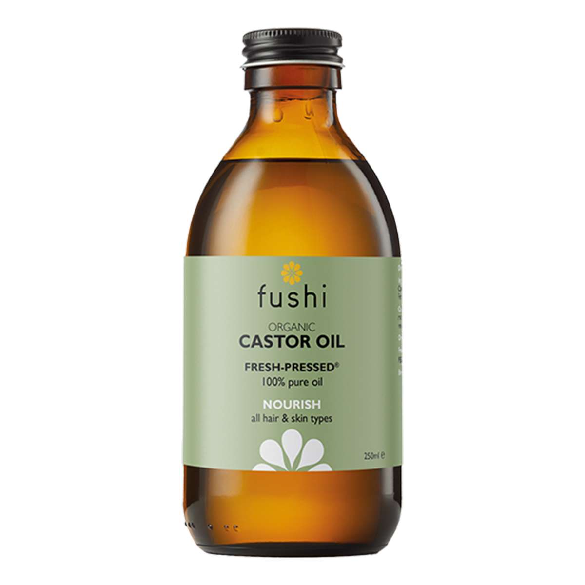 Fushi Organic Castor Oil 250ml | Cold-Pressed & Certified Organic
