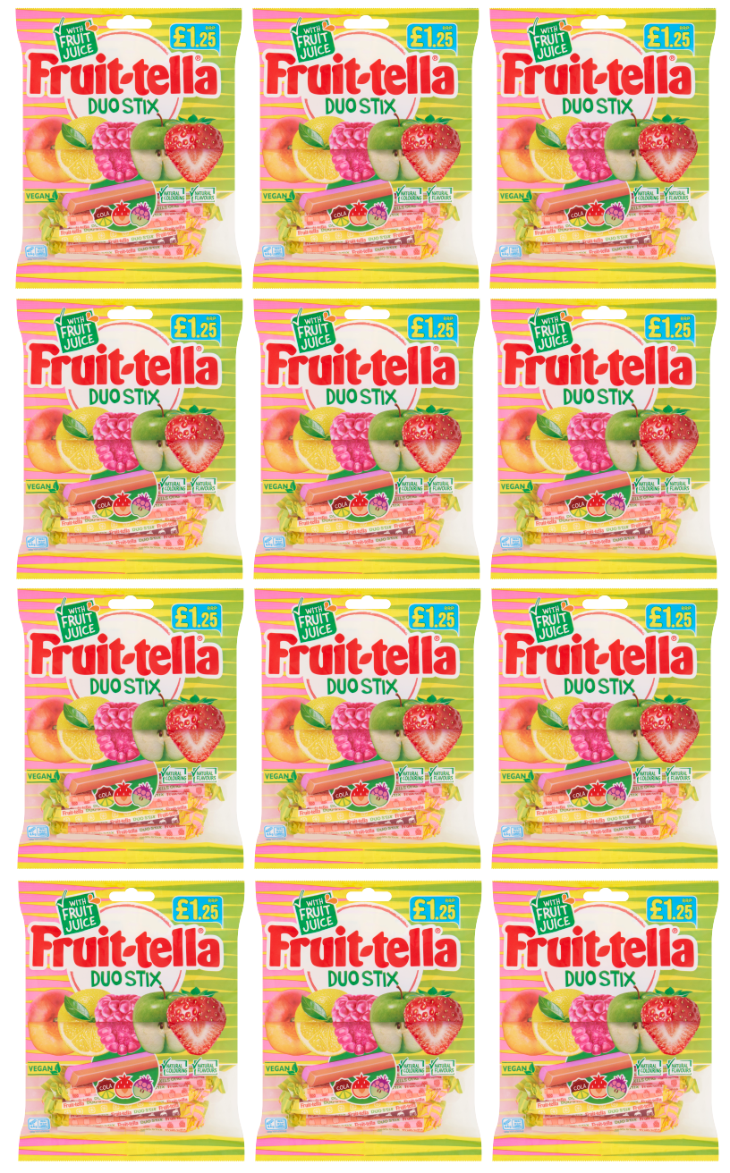 12 X Fruitella Duo Stix Beutel 135G