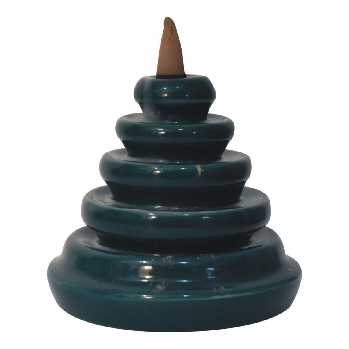 Artisan Teal Waterfall Back Flow Burner Fountain Set Cone Fragrances - Rose, Lavender, Jasmine, Tuberose - Incense Fragrances - Amber, Lavender, Oudh & Woods