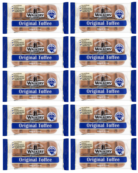 10 x Tray Walkers Plain Toffee 100Gm