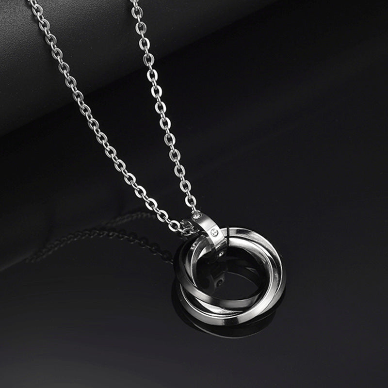 Hip Hop Titanium Steel Chain Necklace - Black O Chain 60cm - Men's Fashion Jewelry