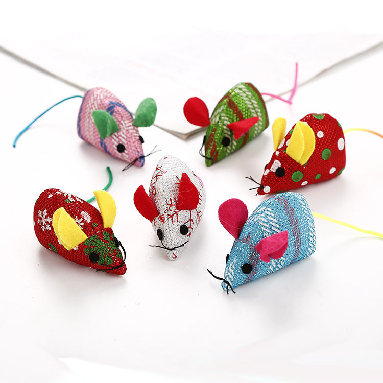 Cat, pet toy, christmas mouse