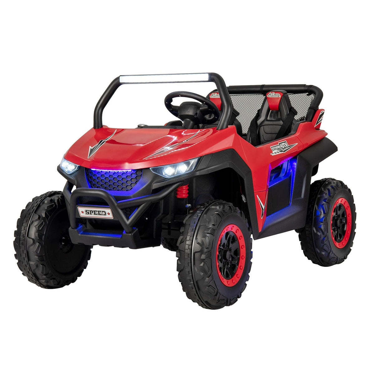 12V Electric Truck Car with Remote Controland Battery Powered UTV-Black