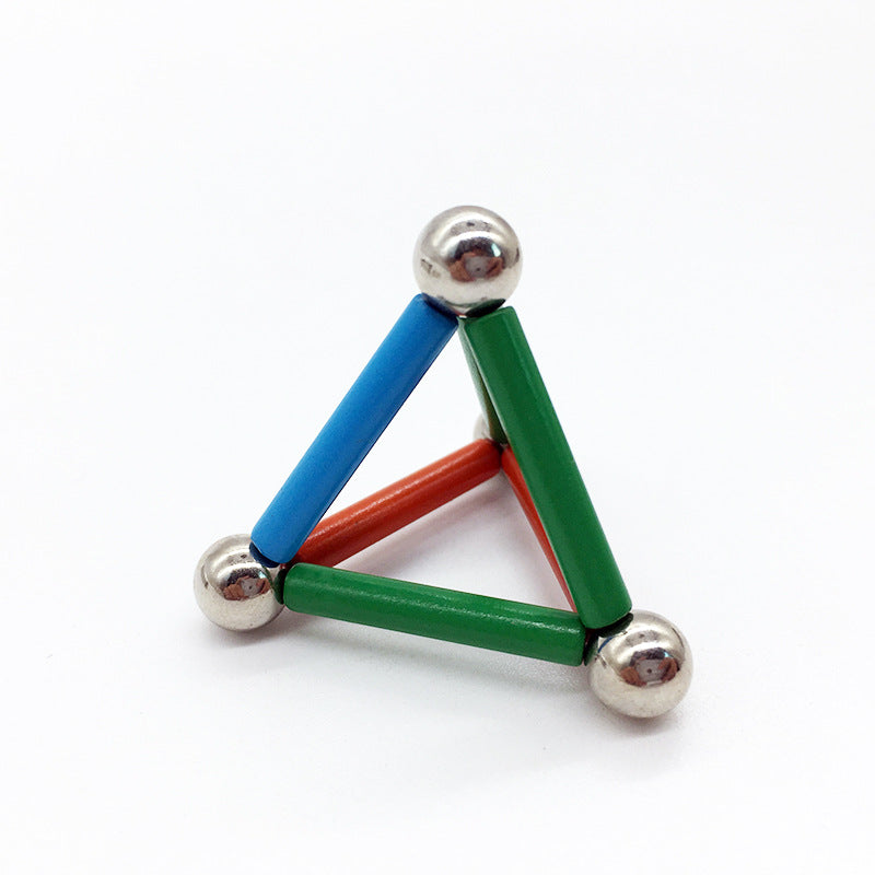 Magnet Rubik's Cube Magic Blocks Children Assembly Toys Educational Bucky Magnetic Rod Steel Ball Set Educational Toy