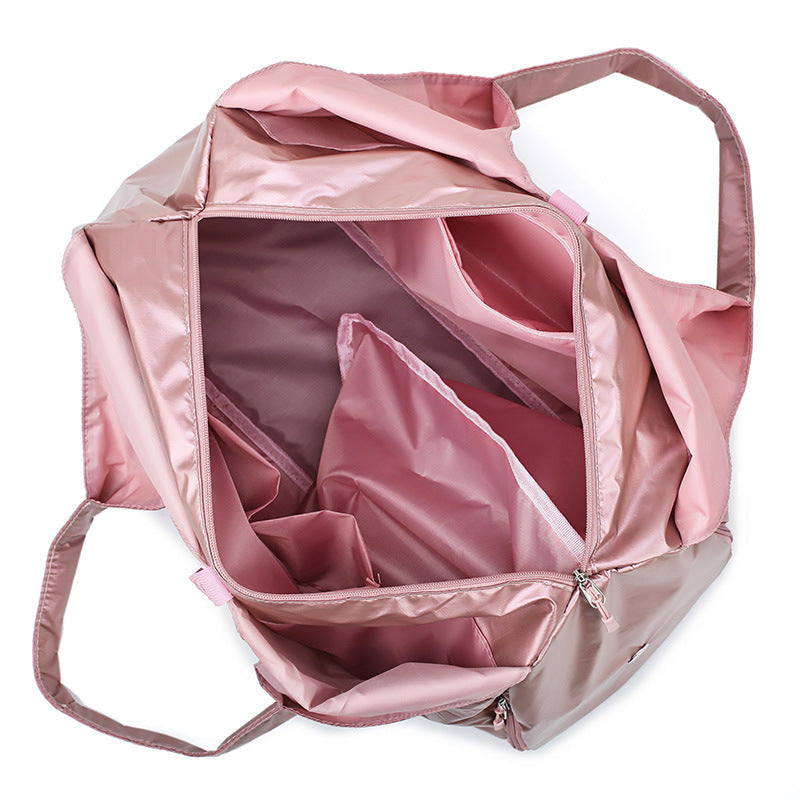 Solid color large capacity wear-resistant travel bag