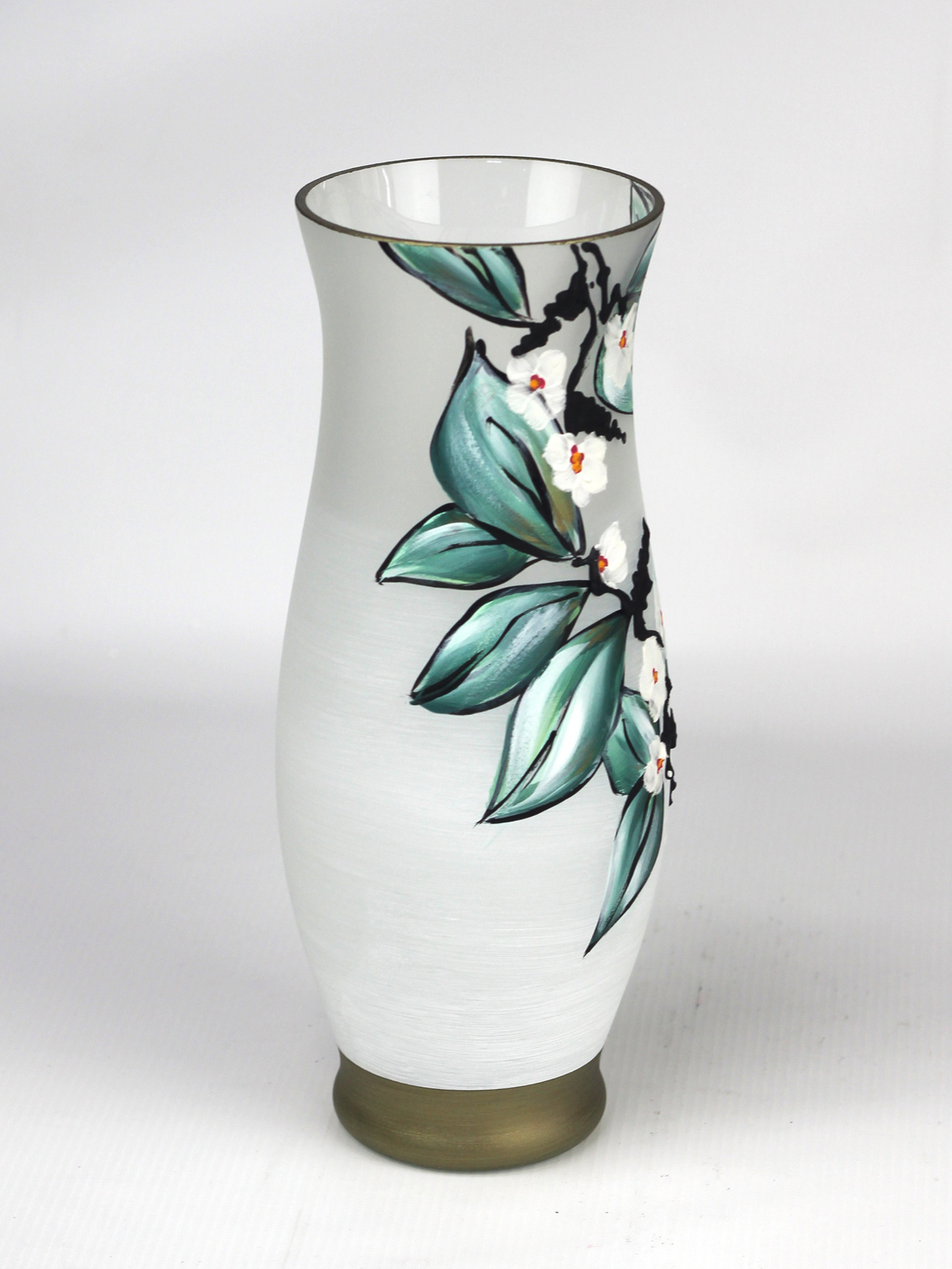 table green art decorative glass vase 8290/300/sh337