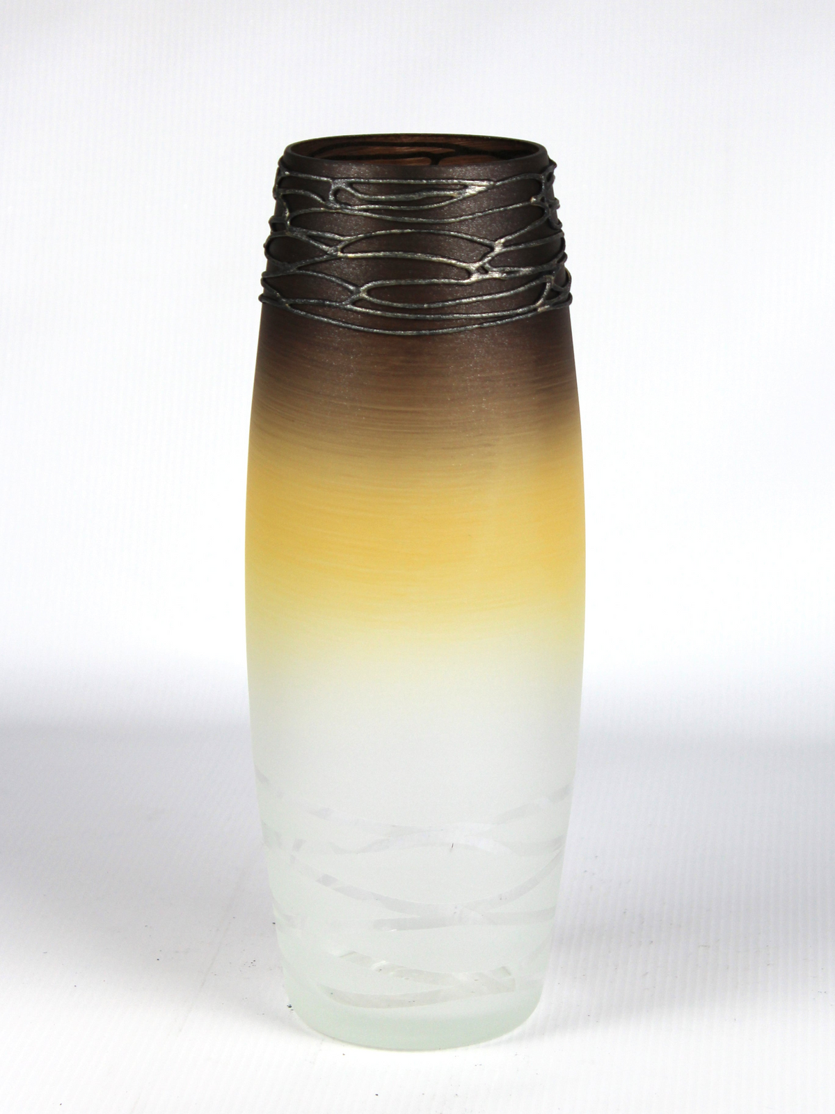 table brown art decorative glass vase 7736/300/sh347.1
