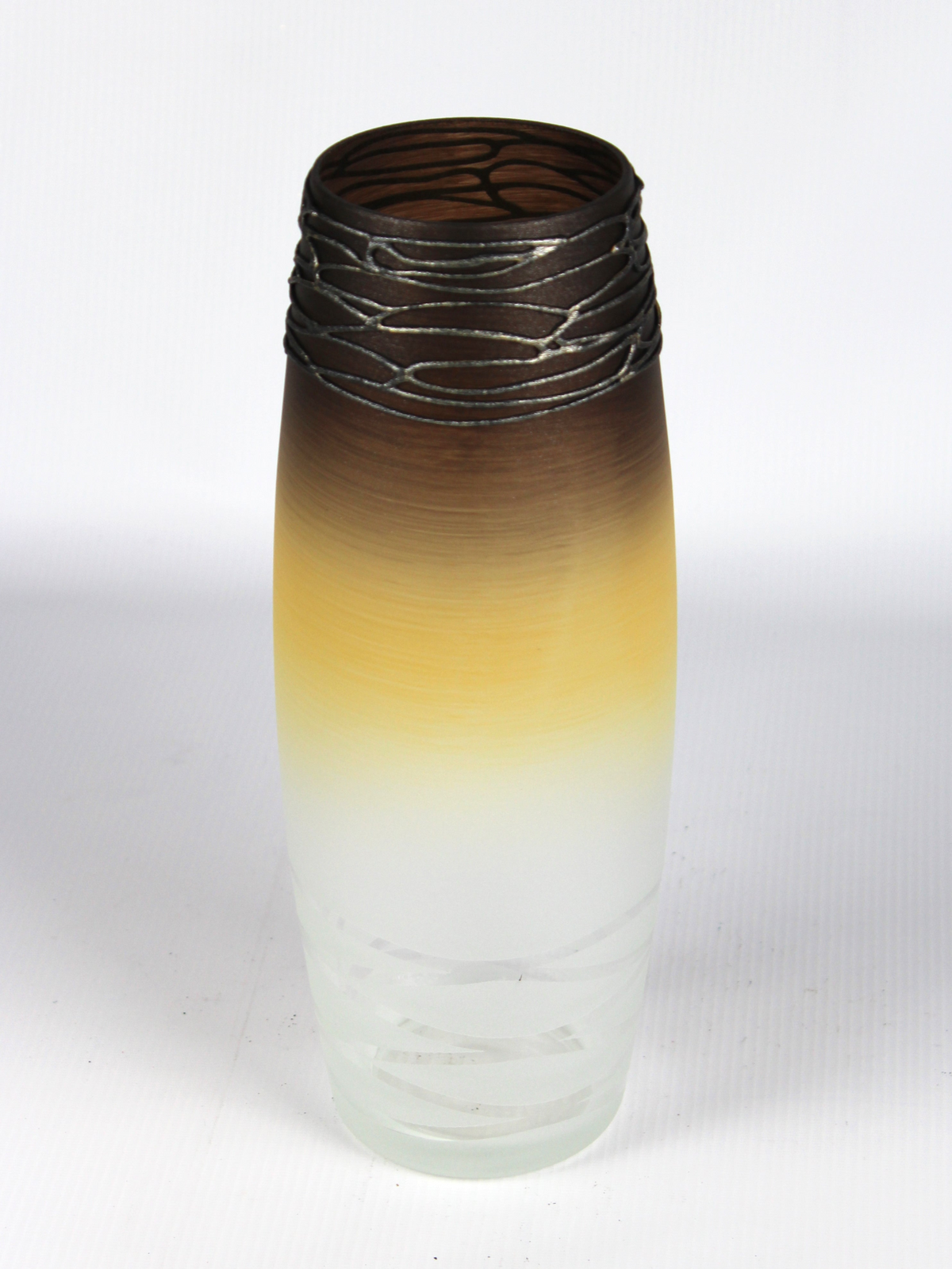 table brown art decorative glass vase 7736/300/sh347.1