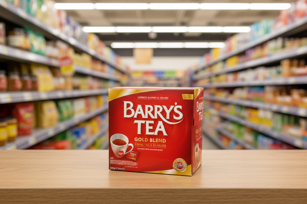 Barry's Tea Gold Blend String Tag & Envelope 200 Tea Bags 500G